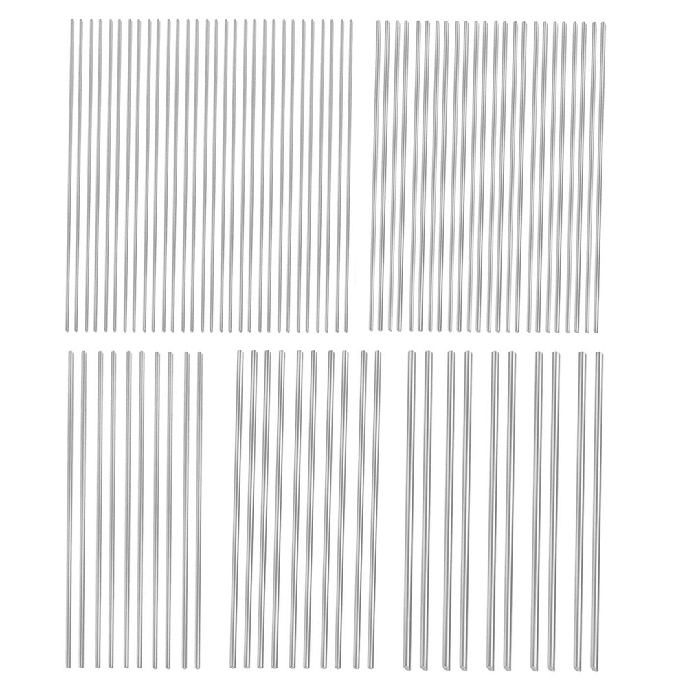 80pcs Stainless Steel Rods 40cm 5 Diameters 1mm 1.5mm 2mm 2.5mm 3mm Stainless St