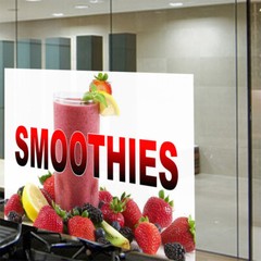 Decal Stickers Smoothies with Background Vinyl Store Sign Label