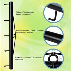 Chain Link Fabric Fence Stretcher,5-Thicken Hook Bar,31.5 Inch Woven Wire Str…