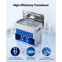 Uimoso 3L Ultrasonic Cleaner 40kHz for Jewelry and Small Parts Cleaning