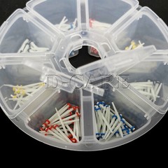 200pcs Dental Glass Fiber Posts Teeth Restorative Screw Straight Endo Post Set