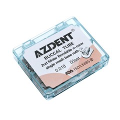 AZDENT Dental Orthodontic Buccal Tube 2nd Molar Roth 018 Bondable Non-Conv