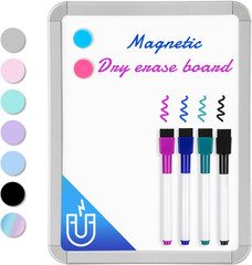 Small Dry Erase Whiteboard, 8.5 X 11 Inches White Board for Kids, Students, Frid