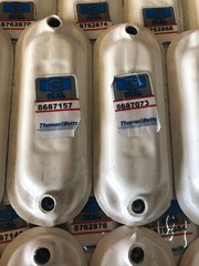 LOT OF (53) THOMAS & BETTS OCAL BLUE 2″ WHITE PVC COATED CONDUIT BODY COVERS
