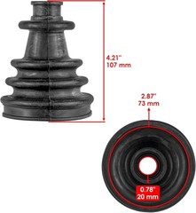 Caltric AM141485 AM141486 Front Inner and Outer CV Axle Boot Compatible with Joh