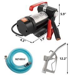 Fuel Transfer Pump 200W Electric Diesel Kerosene Pump 12V DC 10GPM Nozzle Hoses