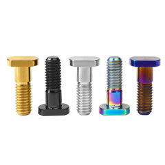 M8x23mm T Bolt Square Head Titanium Ti Screw Pitch 1.25mm For Bicycle Motorcycle