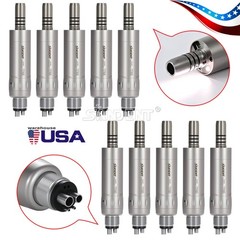 1-10 Dental Inner Water E-generator LED Low Speed Air Motor Handpiece 4 Hole po