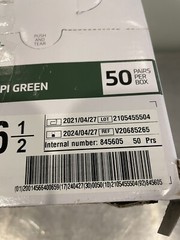 NovaPlus V20685265 Ansell Gammex PI Green Glove Sz 6.5 41 Pair Polyisoprene NEW!