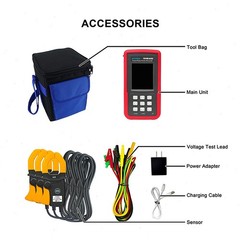 3-Phase Power Recorder with Voltage Range 0.01V~ 600V Current Range 1mA~ 400A