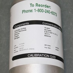 EXPIRES 05/2027 – Norco Calibration Gas Z105310PM32, 58 L, Hydrogen Sulfide & CO