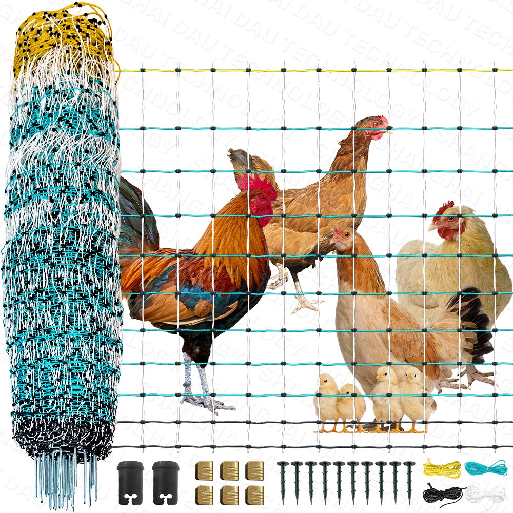 Portable Electric Poultry Netting Fence 47.5″H x 168′ L Livestock Nets Mesh