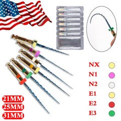 SANDENT Dental Cordless LED 16:1 Endo Motor/ Blue Niti Files Rotary 21/25MM