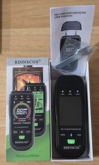 Wood moisture meter RDINSCOS Pin Type Wall Moisture Meter Digital Moisture Testr