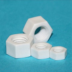PTFE Plastic Hexagon Nuts Hex Nuts M4 M5 M6 M8 M10 M12 M14 M16 M18 M20 M22-M30