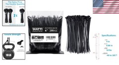High-Quality 4 Inch Zip Ties – 200 Pack for Secure Binding Applications
