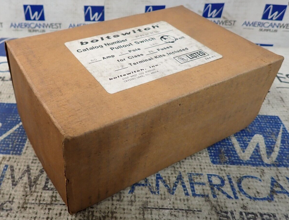 NEW – Boltswitch PR222 Pullout Switch 60 Amp 240 VAC 2 Pole