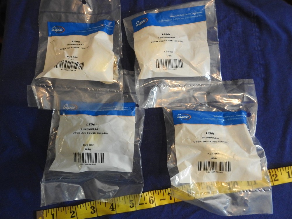 Lot of 4—Supco L200 Thermostat Open 200 Close 160 (K34-866)