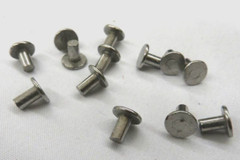 9/64″ 2 Lb. Rivet Steel Tin Plated Tinners Solid Rivets Flat Head 100 Pcs. #1643