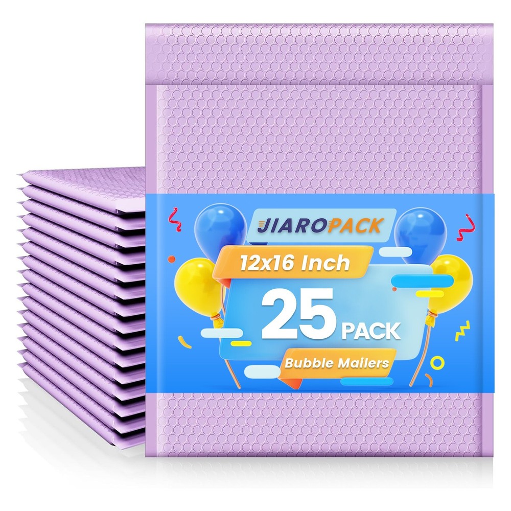 Bubble Mailer 12×16 25pc Large Padded Envelope 12×15 Poly Bag Light Purple