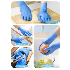 Jointown Basic Synmax Vinyl Exam Gloves Disposable Exam Gloves, 4 Mil, Blue, Lat