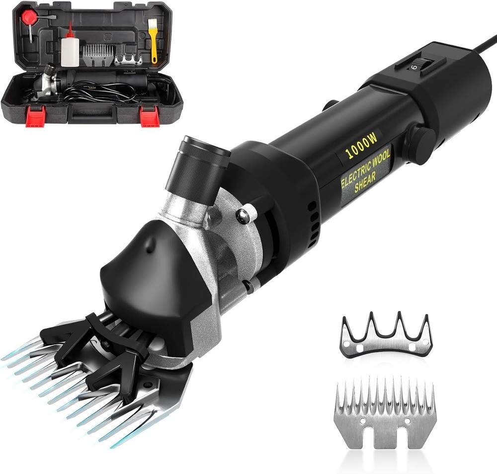 Sheep Shears,1000W Professional Heavy Duty Electric Animal Grooming Clippers for