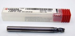 5.0mm (.1969″) CARBIDE END MILL 3 FLUTE COATED RADIUS END KYOCERA T1969O315CR1