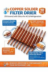 Copper Solder Filter Drier 15 grams w/Silica for AC & Refrigeration Linean 10pcs