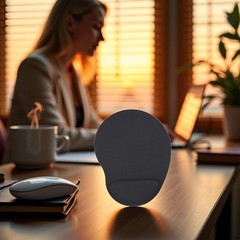 Black Mouse Pad Relieve Stress Comfy EVA 1L x 1W inches,