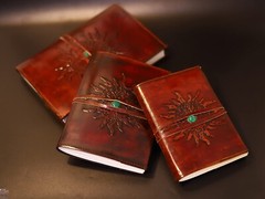 Handmade Vintage Genuine Leather Journal SUN Tree of Life For Men And Women
