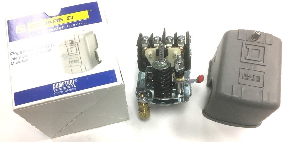 Square D Air Compressor Pressure Switch For 2 Stage Units 135 / 175 psi 9013fhg