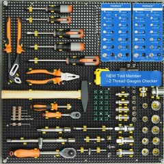 2Pcs Thread Checker, Nut and Bolt Thread Checker, Standard SAE and Metric, Bo…