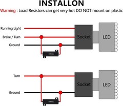 4Pcs 50W 6 Ohm LED Load Resistors to Fix Fast Blink & Error Code for Turn Signal