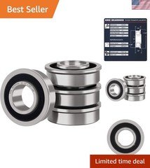 4 Pack Flanged Ball Bearing ID 1/2″ x OD 1-3/8″, Suitable for Lawn Mower, Whe…