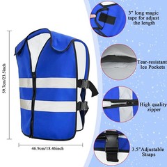 Cooling Vest for Men&Women,Adjustable Ice Vest with 20 PCS Gel Ice Packs