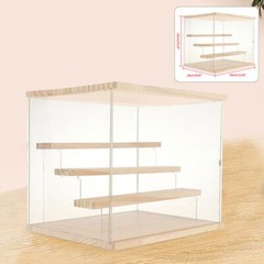 Stylish Wood & Acrylic Display Shelf for Organizing Small Items