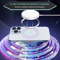 Universal Magnetic Stick on Ring For Magsafe Wireless Charger iPhone 14 13 12