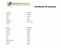 Antimony Chunk 5 Pounds 99.6% Minimum Pure