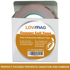 Copper Foil Tape (1″X66ft) with Conductive Adhesive for Guitar & EMI Shielding..