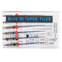 10X Dental V Blue Rotary NiTi Endo Files Root Canal Engine Use 0.06 #15-#40 25mm