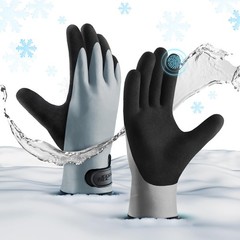 COOLJOB 100% Waterproof Winter Freezer Gloves for Working Medium, Dark Gray