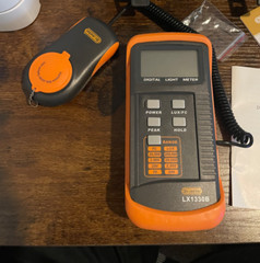 Dr. Meter Digital Lux Meter LX1330B W/ Case Digital Illuminance Meter Orange