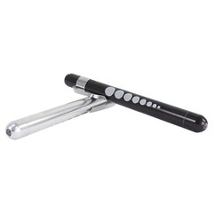 Ever Ready First Aid LED Medical Pen Light Pupil Gauge – 2PACK Black and Silver