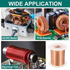 36 AWG Magnet Wire, 36 Gauge 16 oz Enameled Copper Wire, 155C(311F) Copper Color