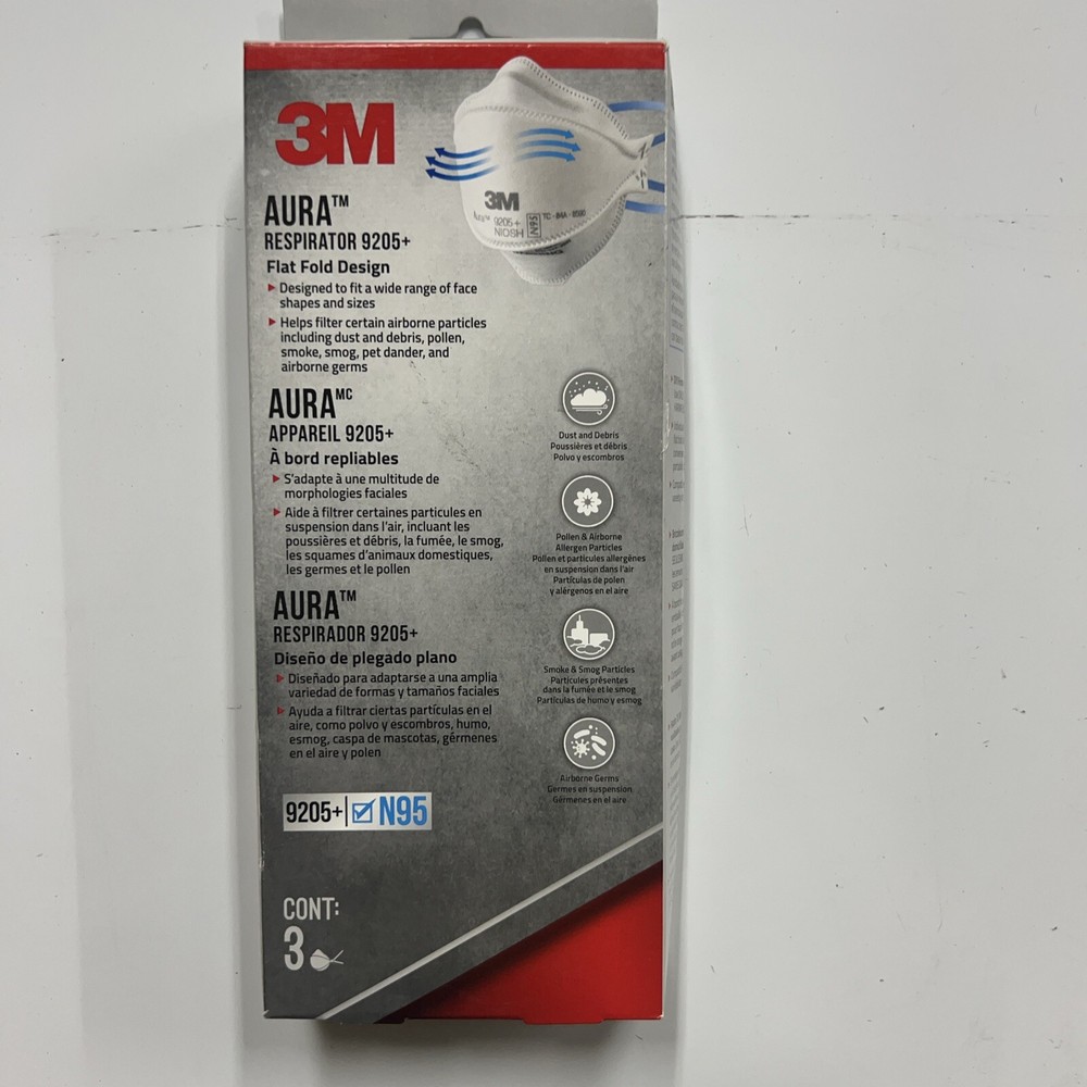 3M 9205 Plus N95 3 Count