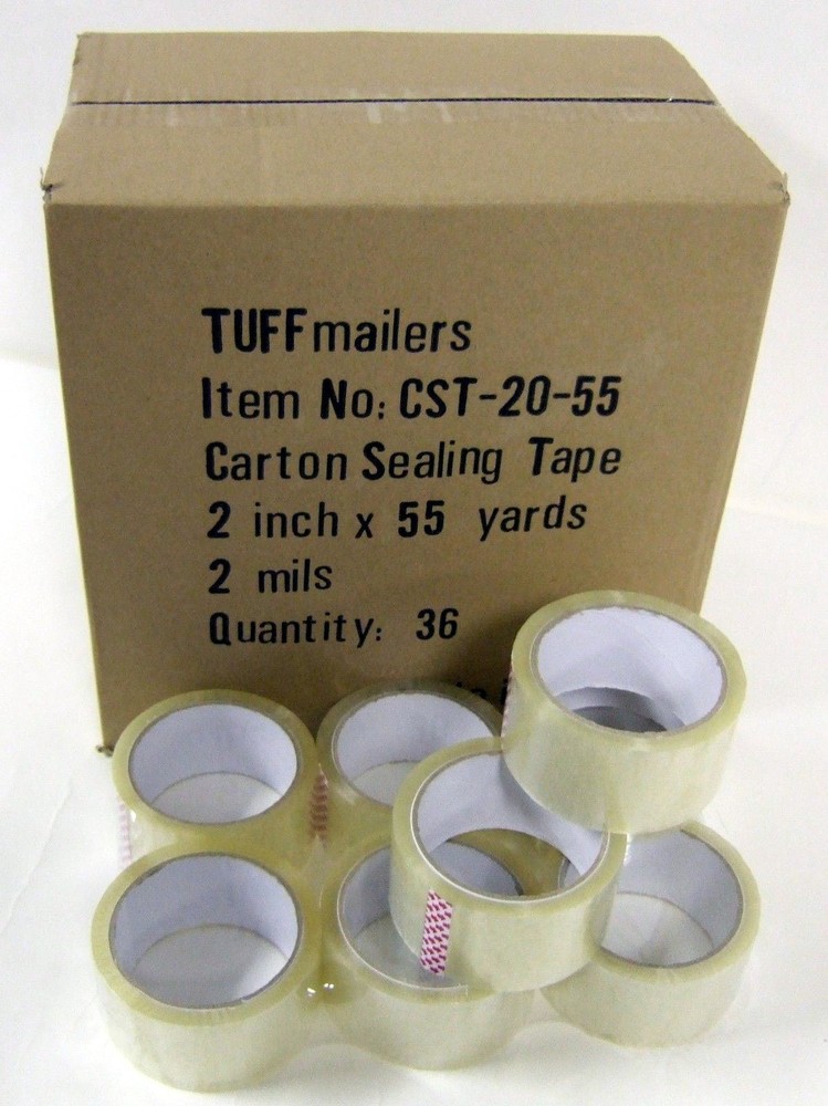 36 rolls Carton Sealing Clear Packing/Shipping/Box Tape- 2 Mil- 2″ x 55 Yards