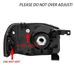 Headlight Assembly Pair 2001-2004 Nissan Frontier Halogen Chrome Amber NI2503130