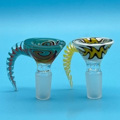 Reversal Wig Wag Funnel Handle Glass Slide Bowl 14mm 18mm Tobacco Hookah Bong