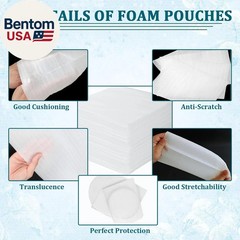 100Pack Packing Foam Pouches 12X16 Inch, Large Cushion Foam Wrap Pouches Protect