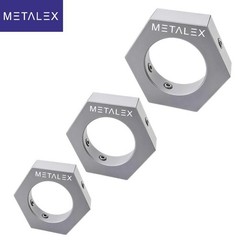 Hexagon Die Adapter Set Of 3 Pieces For Round Split Button Dies 13/16″ 1″ 1-1/2″